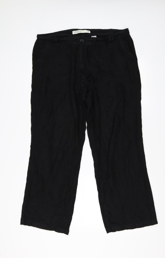NEXT Womens Black   Trousers  Size 14 L28.5 in