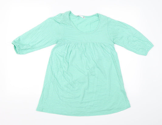 Womens UK Size 10 EA Green Basic T-Shirt