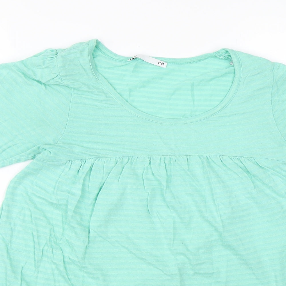 Womens UK Size 10 EA Green Basic T-Shirt