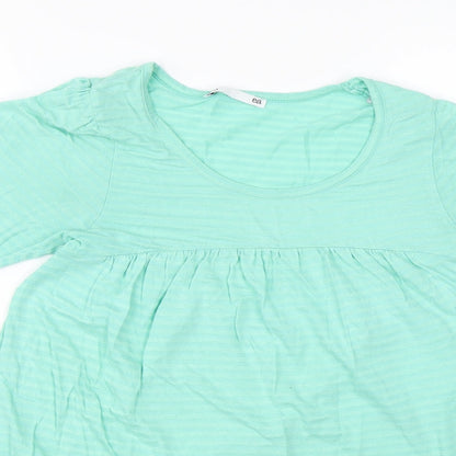Womens UK Size 10 EA Green Basic T-Shirt