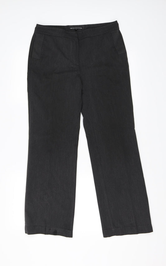 Womens UK Size 10 Marks and Spencer Regular Fit  Grey Trousers