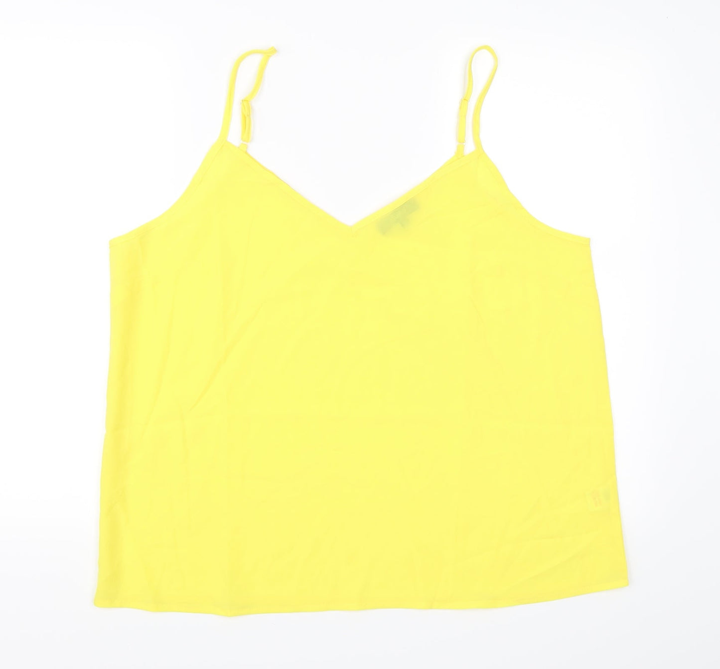 Womens UK Size 18 Studio Yellow Camisole Blouse