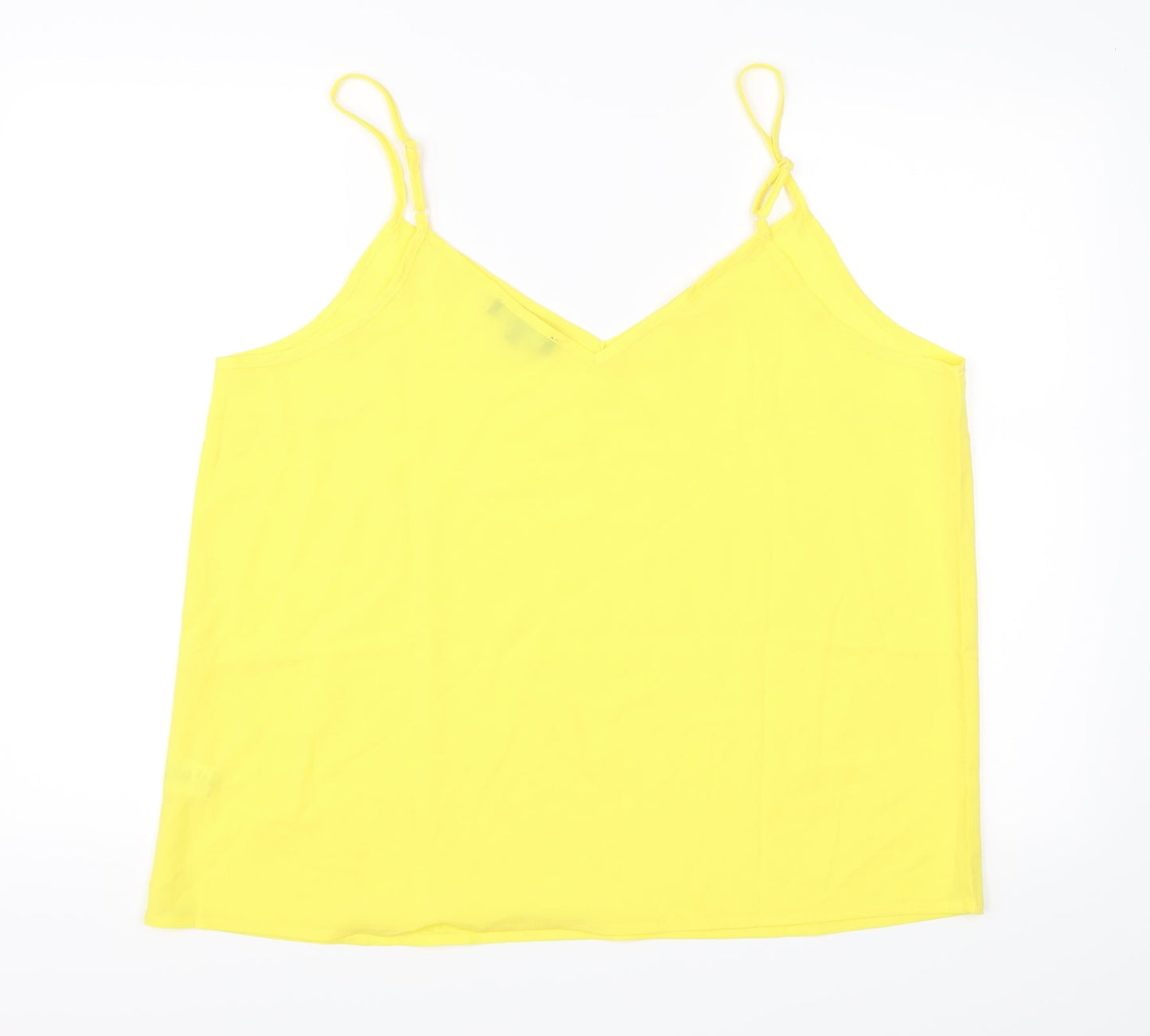 Womens UK Size 18 Studio Yellow Camisole Blouse