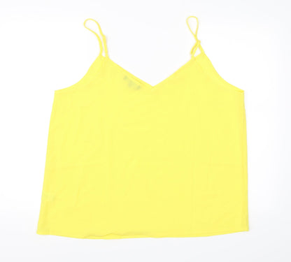Womens UK Size 18 Studio Yellow Camisole Blouse
