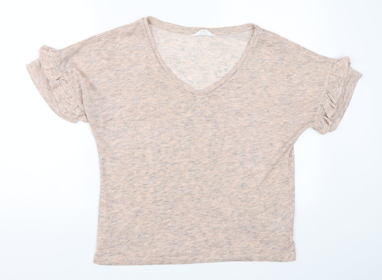 Womens UK Size 14 Nine Pink Basic T-Shirt