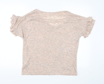 Womens UK Size 14 Nine Pink Basic T-Shirt