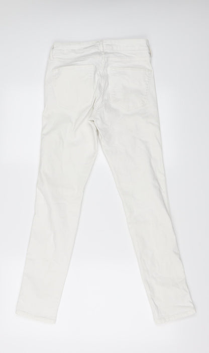 Womens UK Size 27 in H&M Regular Fit Skinny Ivory Jeans