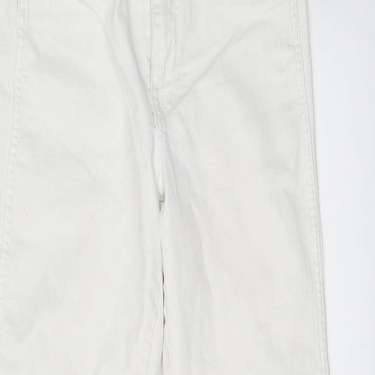 Womens UK Size 27 in H&M Regular Fit Skinny Ivory Jeans