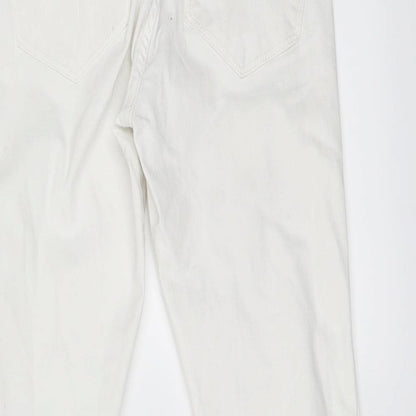Womens UK Size 27 in H&M Regular Fit Skinny Ivory Jeans