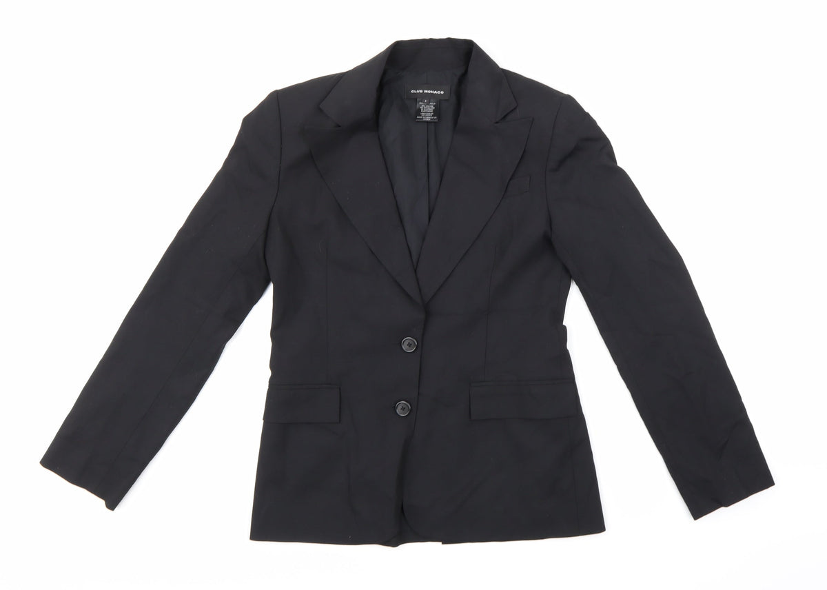 Club Monaco Womens Black   Jacket Suit Jacket Size 8