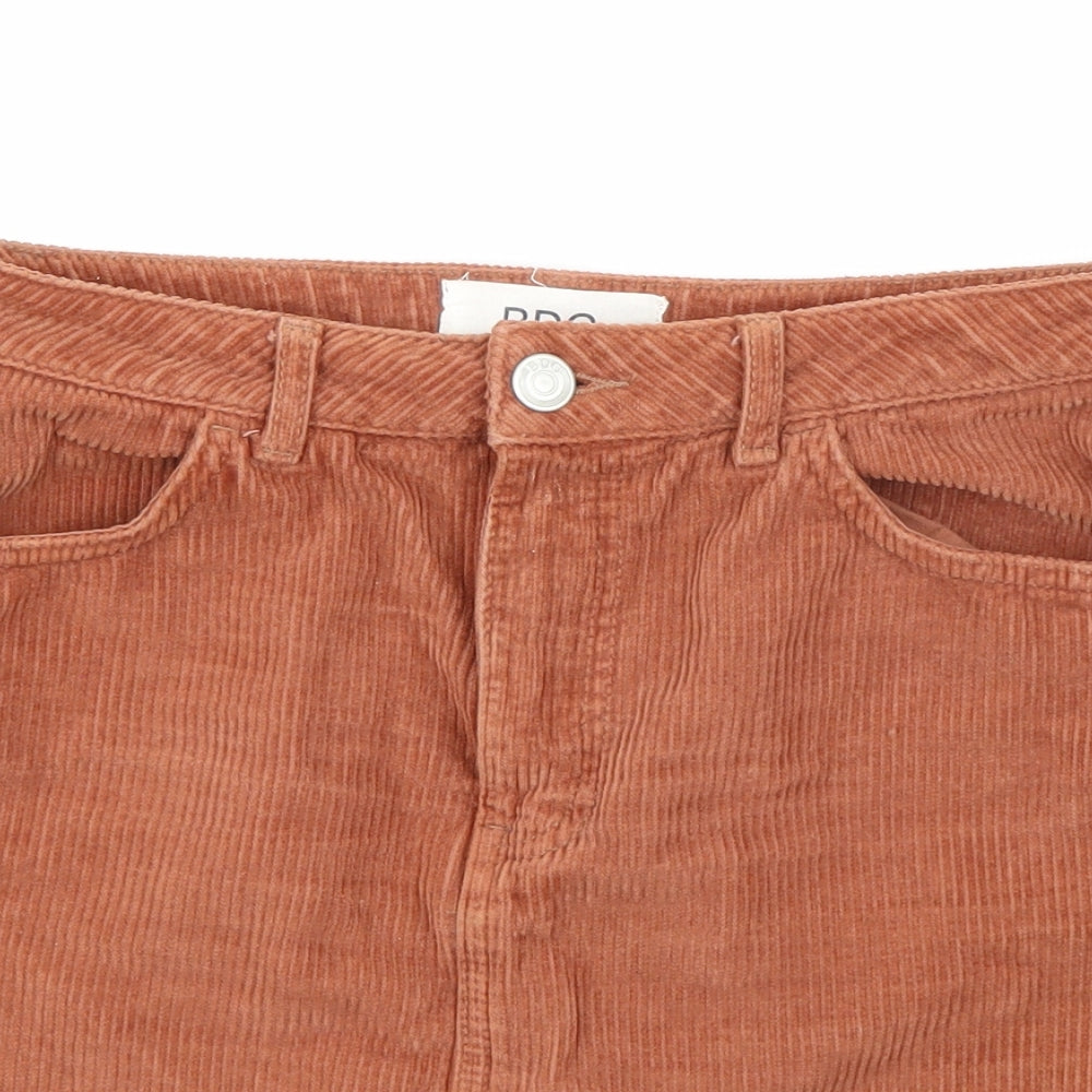 BDG Womens Orange  Corduroy Mini Skirt Size S