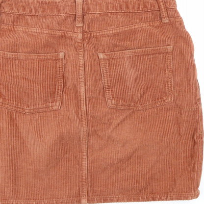 BDG Womens Orange  Corduroy Mini Skirt Size S