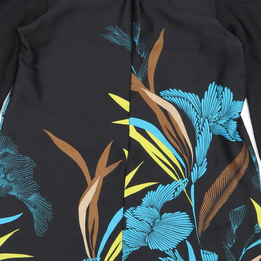 Star Womens Black Floral  A-Line  Size 12