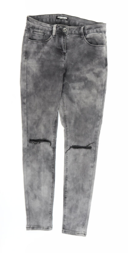 Womens UK Size 10 Fashion Union Regular Fit Skinny Grey Jeans