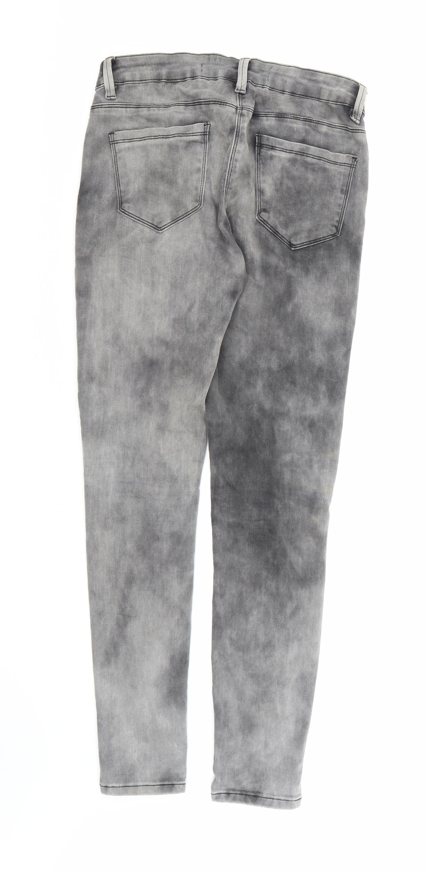 Womens UK Size 10 Fashion Union Regular Fit Skinny Grey Jeans
