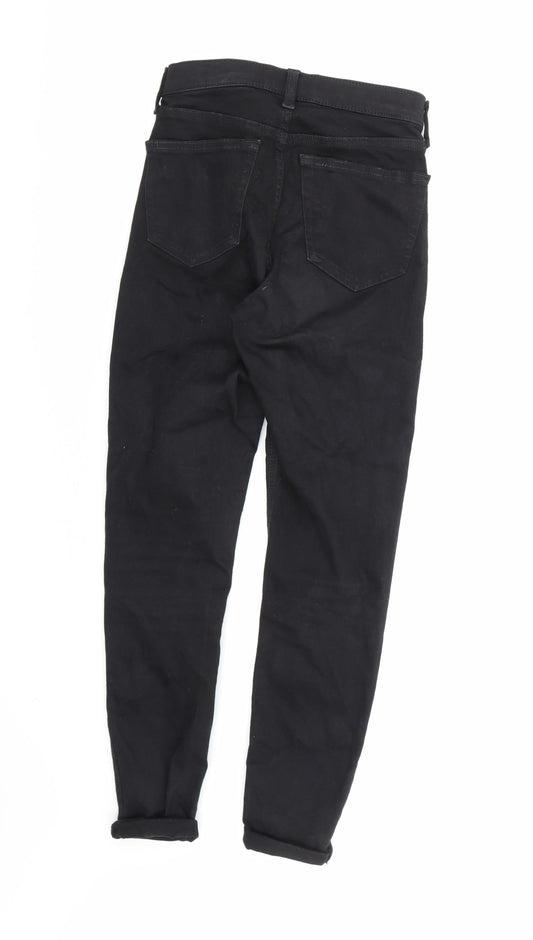 Topshop Womens Black  Denim Tapered Jeans  L32 in