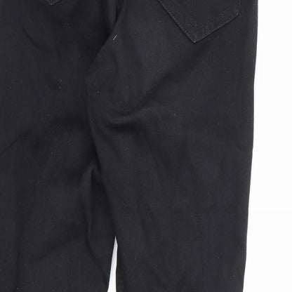 Topshop Womens Black  Denim Tapered Jeans  L32 in