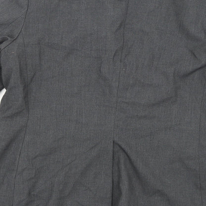 H&M Womens Grey  Rayon Jacket Suit Jacket Size 12