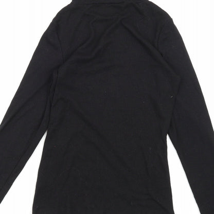 New Look Womens Black  Knit Pullover Jumper Size 10