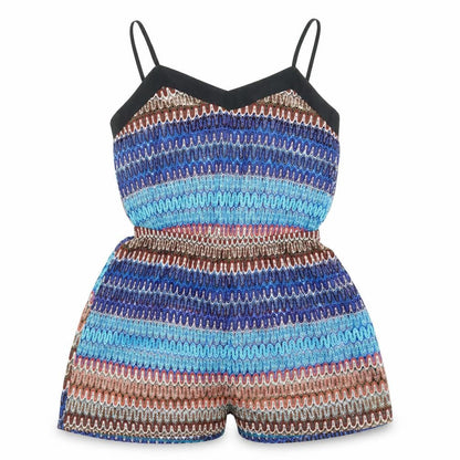 Topshop Womens Blue Striped  Playsuit One-Piece Size S
