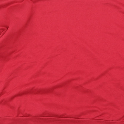 Preworn Womens Red  Jersey Pullover Sweatshirt Size L