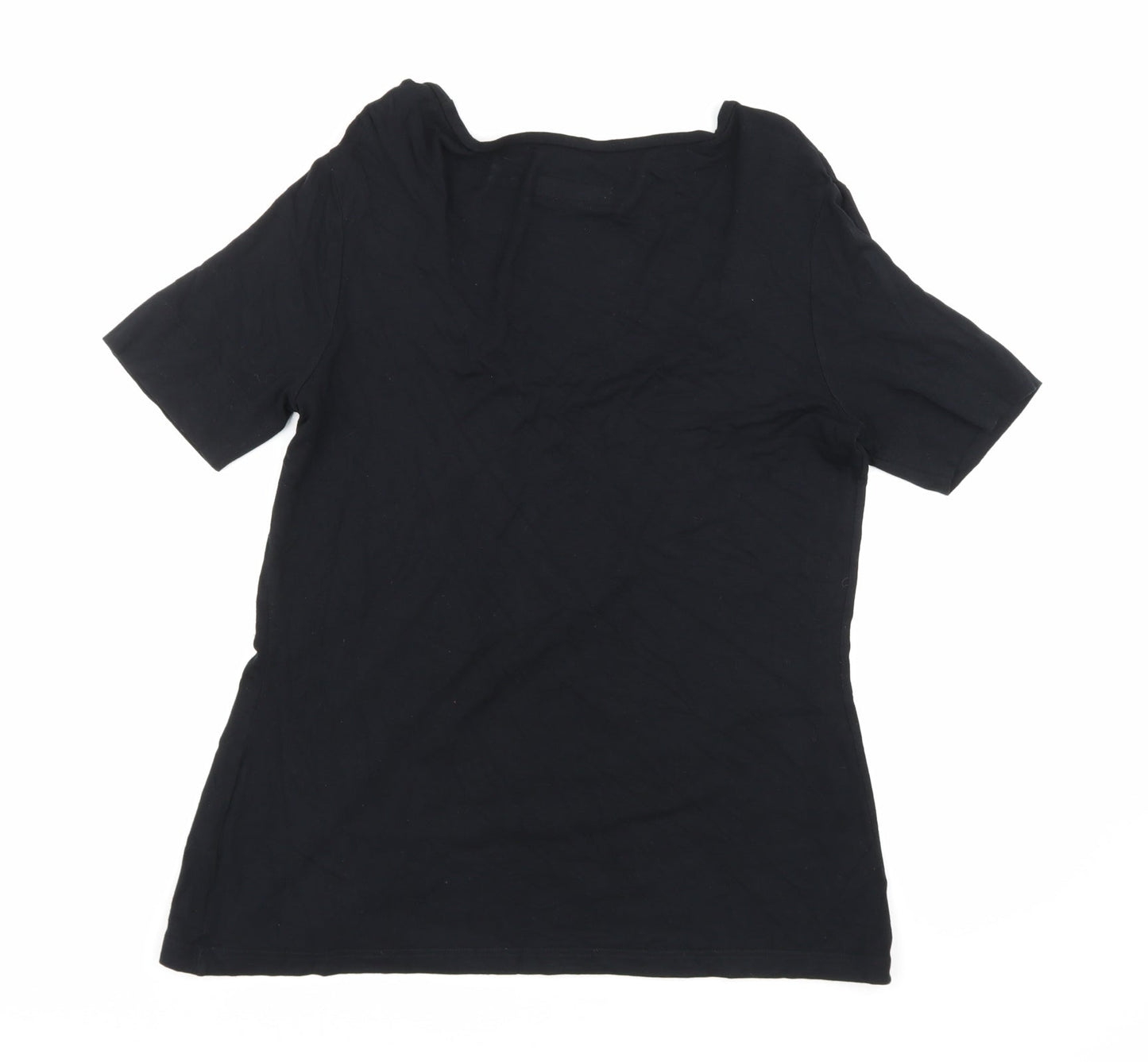 Womens UK Size M Ken Black Basic T-Shirt