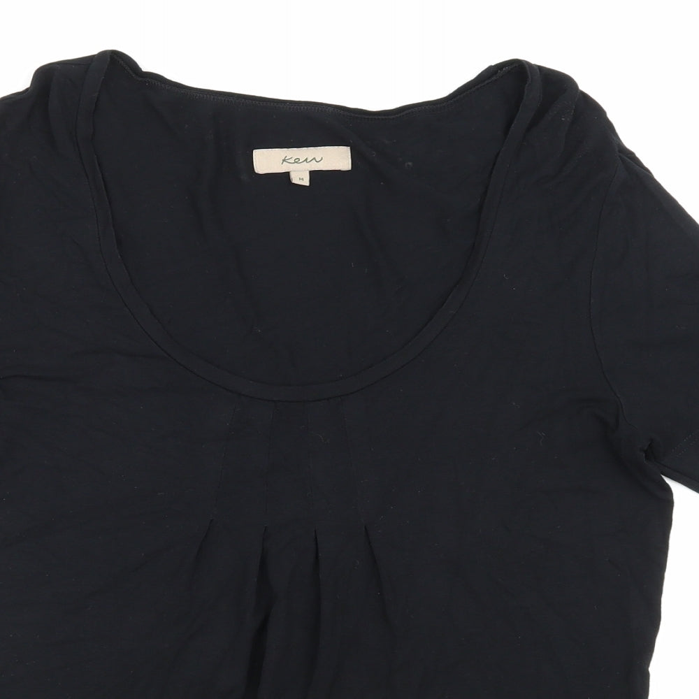Womens UK Size M Ken Black Basic T-Shirt