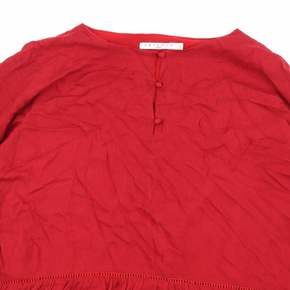 ARTLOVE Paris Womens Red   Basic Blouse Size L