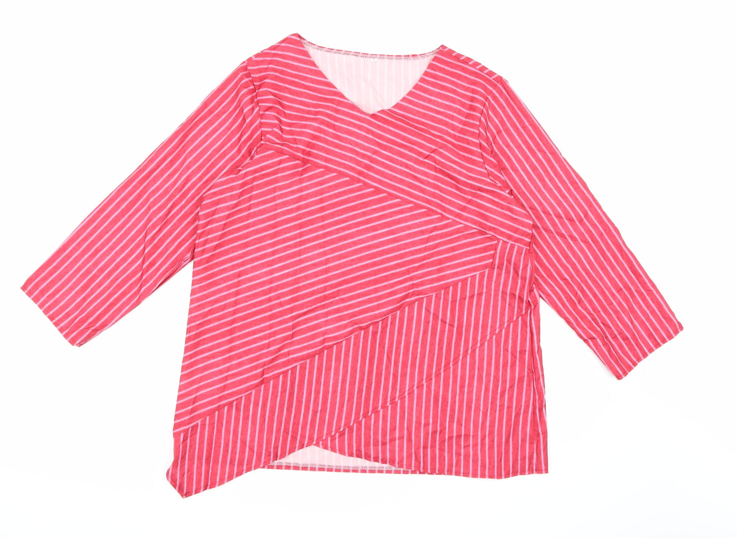 Womens UK Size 2XL Preworn Pink Basic Blouse