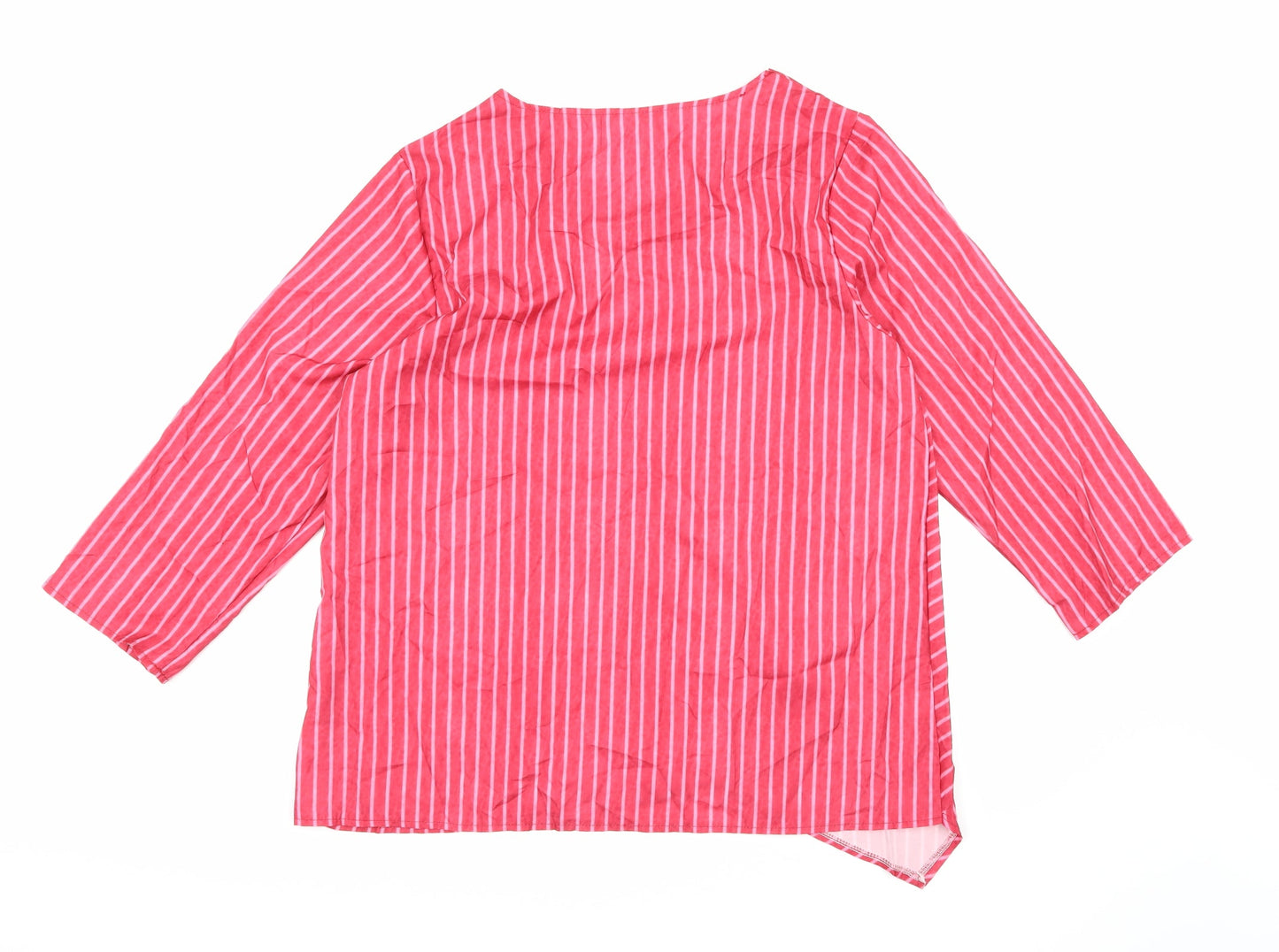 Womens UK Size 2XL Preworn Pink Basic Blouse