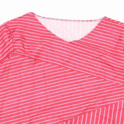 Womens UK Size 2XL Preworn Pink Basic Blouse