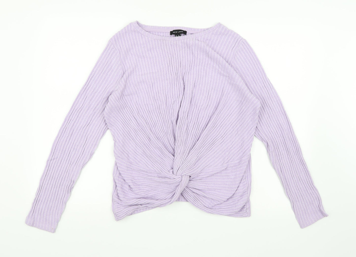 New Look Womens Purple  Knit Wrap Jumper Size 12