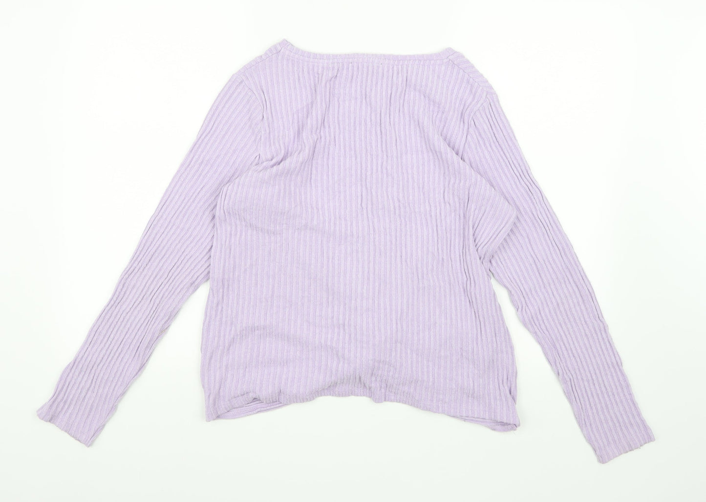 New Look Womens Purple  Knit Wrap Jumper Size 12