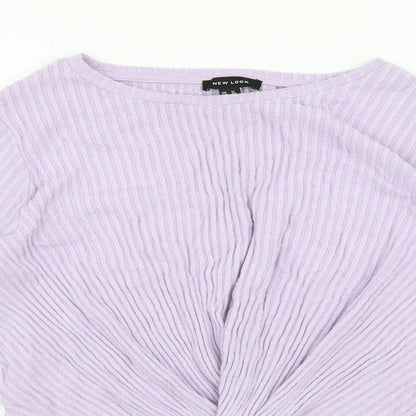 New Look Womens Purple  Knit Wrap Jumper Size 12