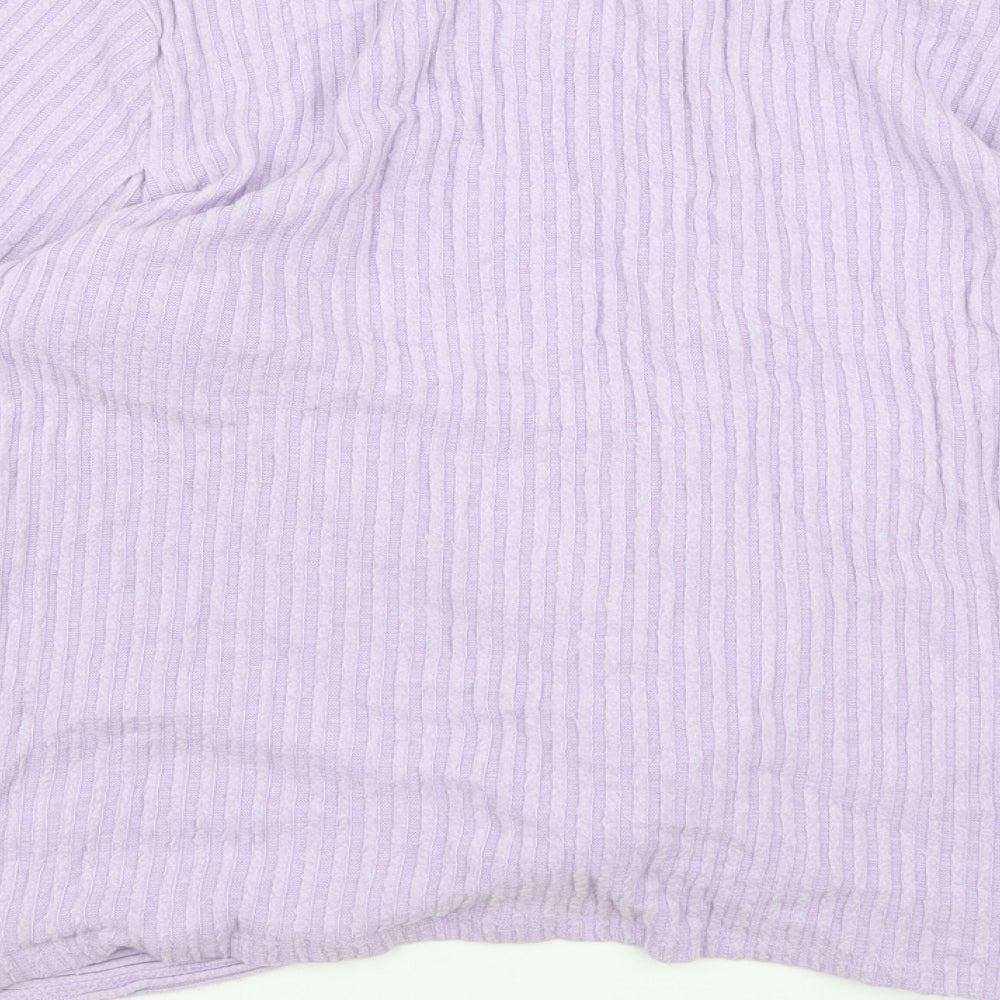 New Look Womens Purple  Knit Wrap Jumper Size 12