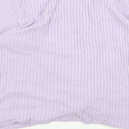 New Look Womens Purple  Knit Wrap Jumper Size 12
