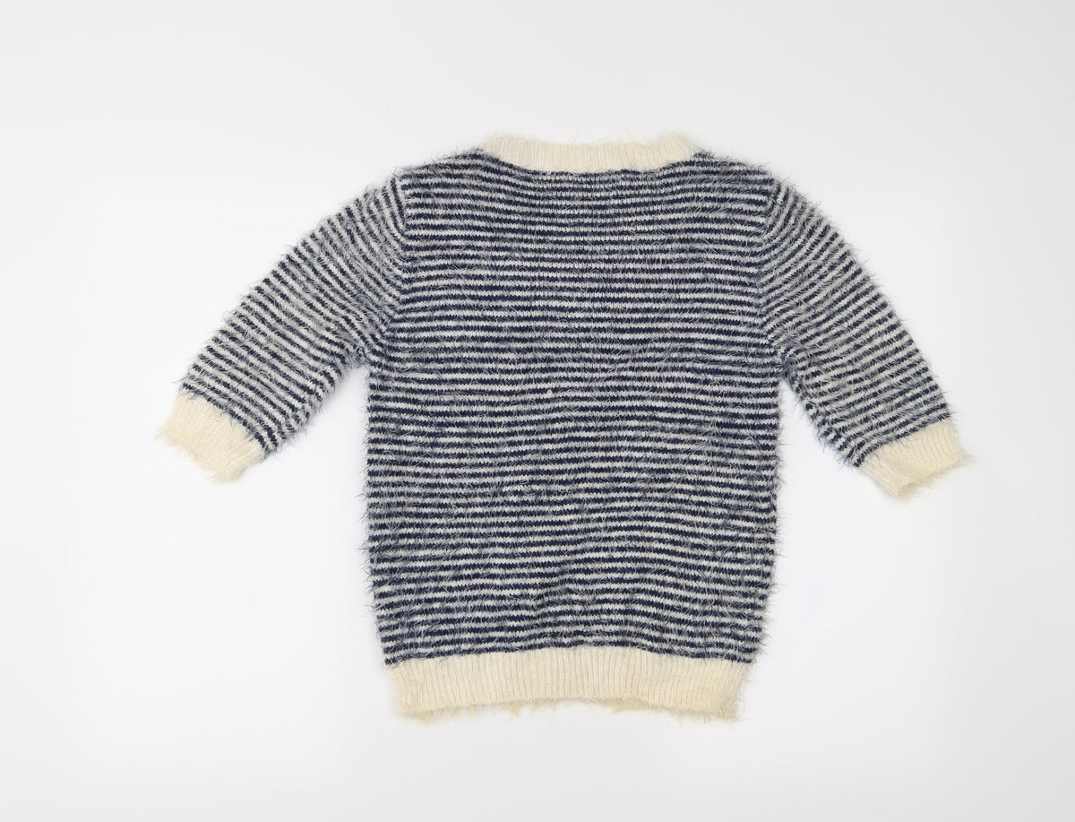 Atmosphere Womens Blue Striped  Pullover Jumper Size 10