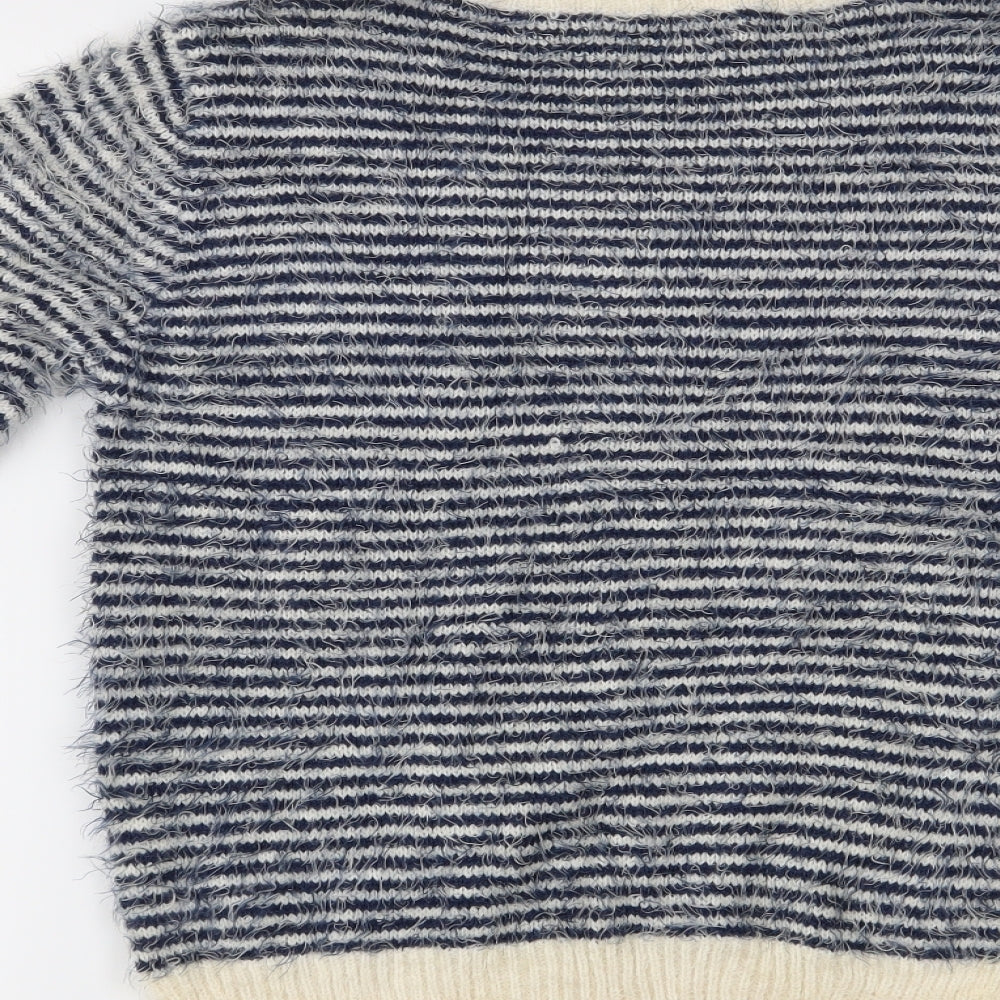 Atmosphere Womens Blue Striped  Pullover Jumper Size 10