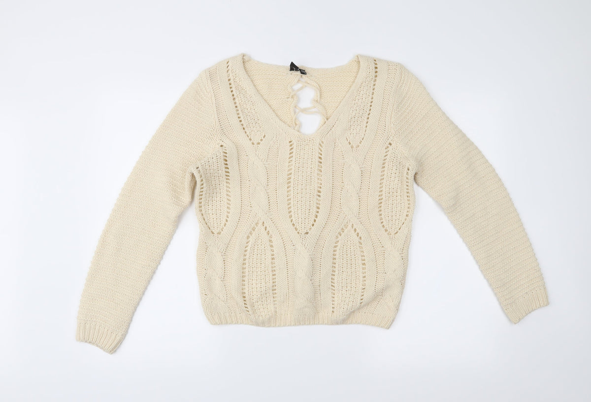 Izabel London Womens White   Pullover Jumper Size 10