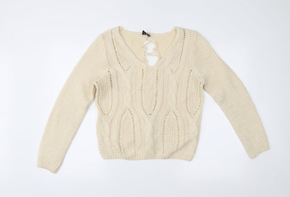 Izabel London Womens White   Pullover Jumper Size 10