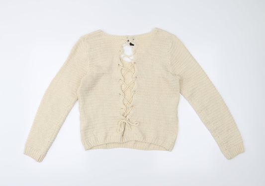 Izabel London Womens White   Pullover Jumper Size 10