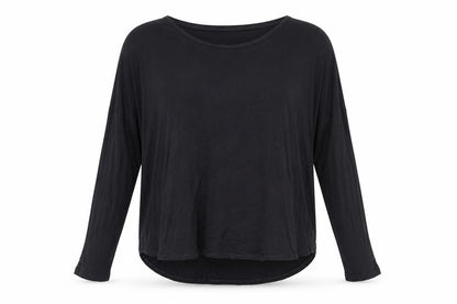 Womens UK Size L Lindex Black Basic T-Shirt