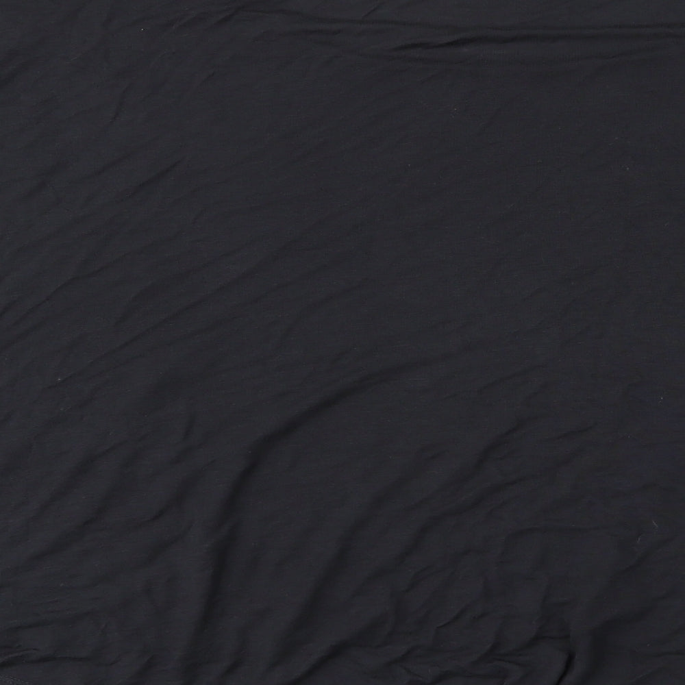 Womens UK Size L Lindex Black Basic T-Shirt