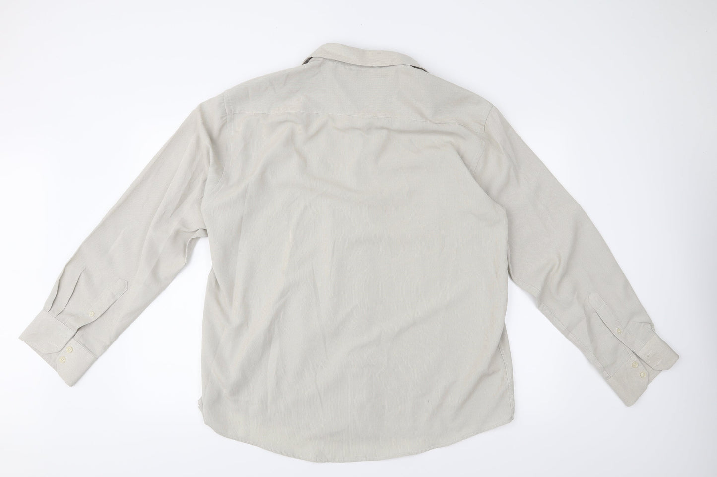 Mens UK Size XL Avenue Beige  Button-Up Long Sleeve Casual Shirt