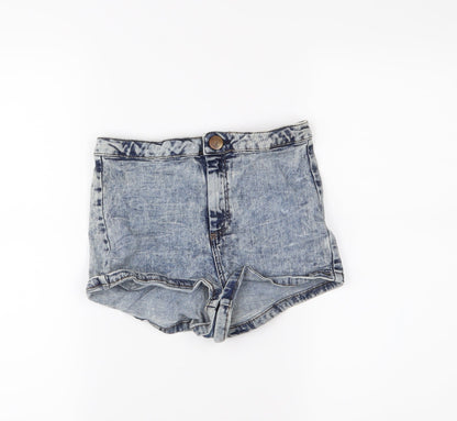 Topshop Womens Blue   Hot Pants Shorts Size 10