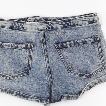 Topshop Womens Blue   Hot Pants Shorts Size 10