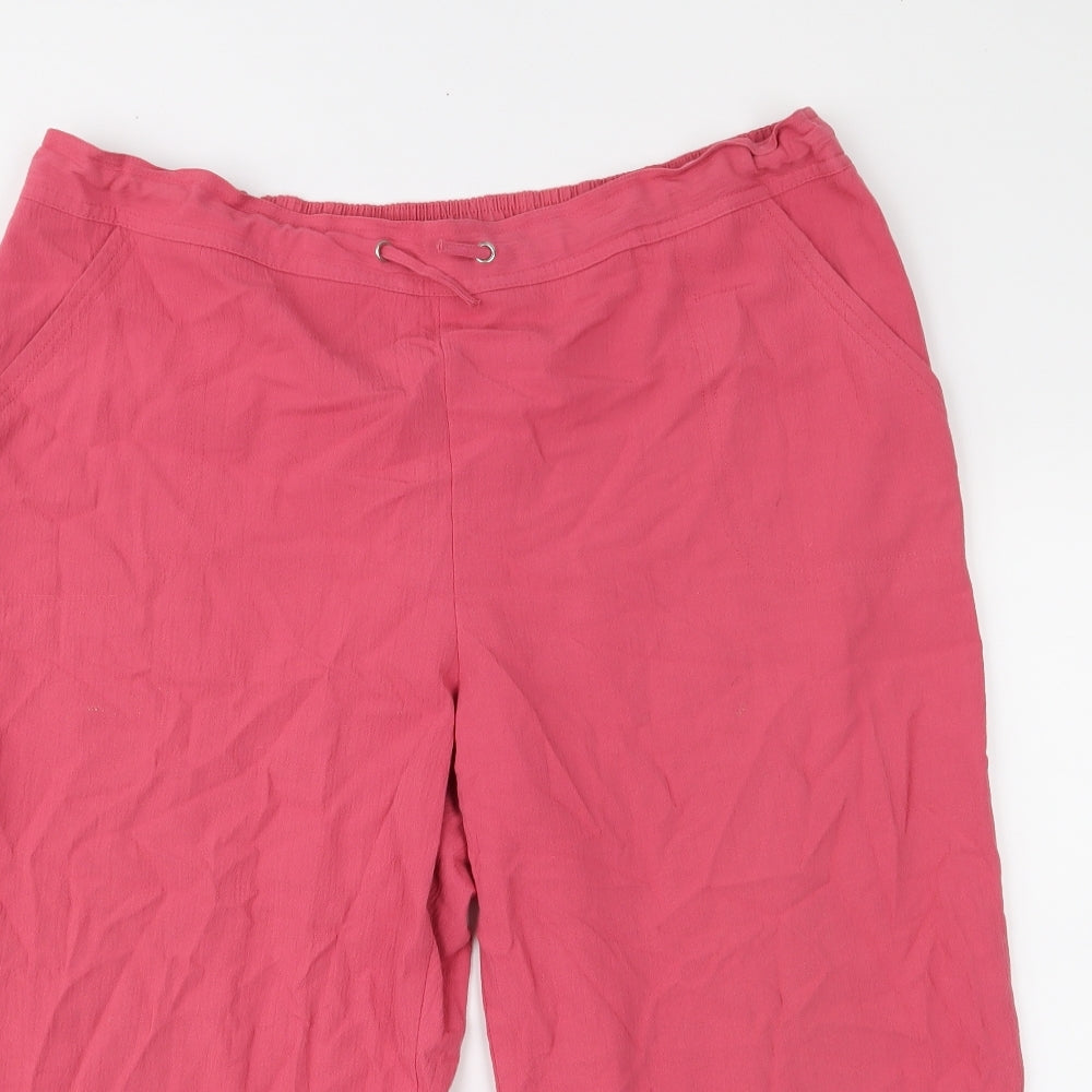 Womens UK Size 16 Papaya Regular Fit Chino Pink Trousers