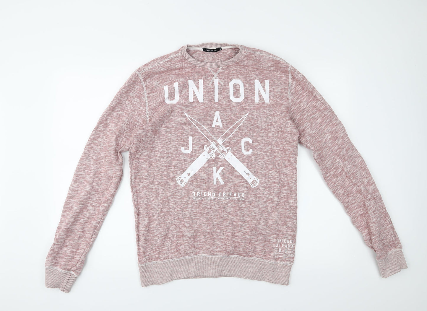 Friend of Faux Womens Pink   Pullover Jumper Size S