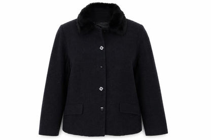 Womens UK Size 12 Etam Black Overcoat