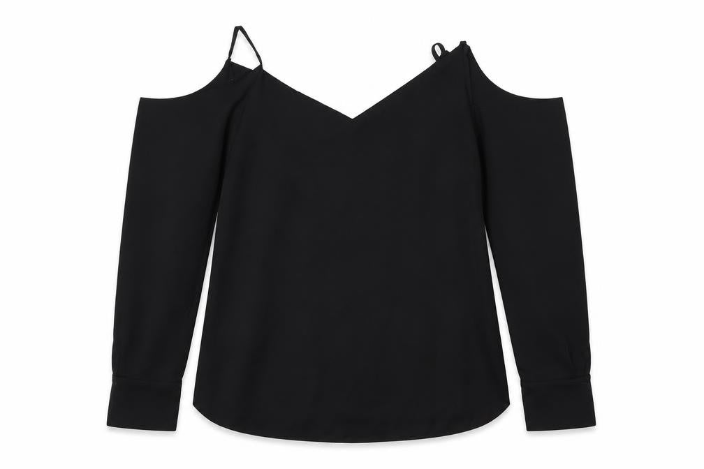 Womens UK Size 8 H&M Black Basic Blouse